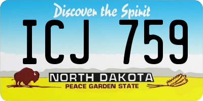 ND license plate ICJ759