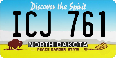 ND license plate ICJ761