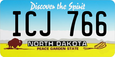 ND license plate ICJ766