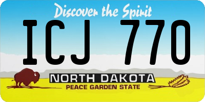 ND license plate ICJ770