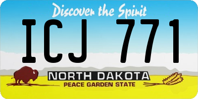 ND license plate ICJ771