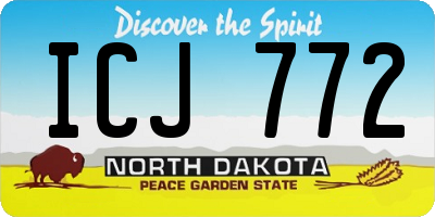 ND license plate ICJ772