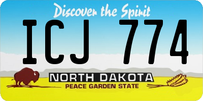 ND license plate ICJ774
