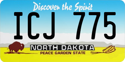 ND license plate ICJ775