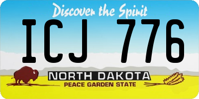 ND license plate ICJ776