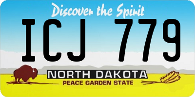 ND license plate ICJ779