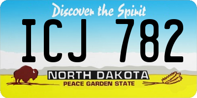 ND license plate ICJ782