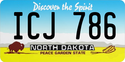 ND license plate ICJ786