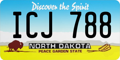 ND license plate ICJ788