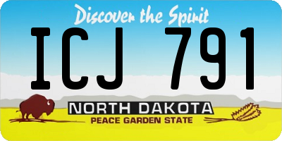ND license plate ICJ791