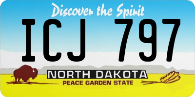 ND license plate ICJ797