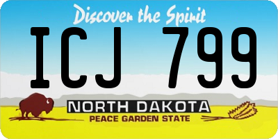ND license plate ICJ799
