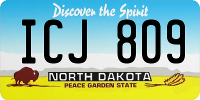 ND license plate ICJ809