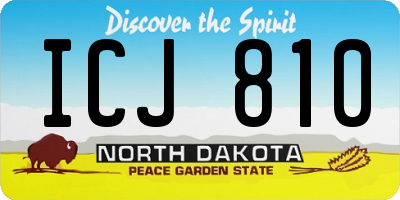 ND license plate ICJ810