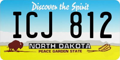 ND license plate ICJ812