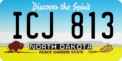 ND license plate ICJ813