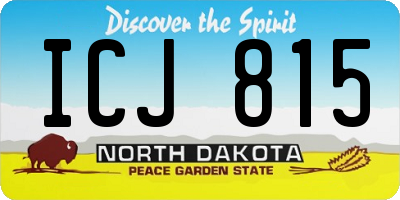 ND license plate ICJ815