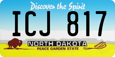ND license plate ICJ817