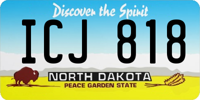 ND license plate ICJ818