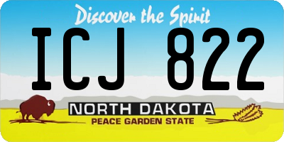 ND license plate ICJ822
