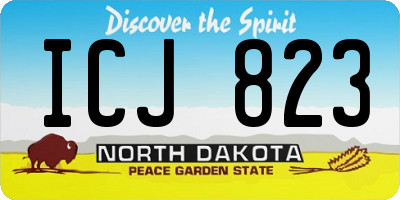 ND license plate ICJ823