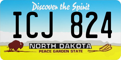 ND license plate ICJ824
