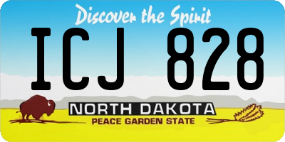 ND license plate ICJ828