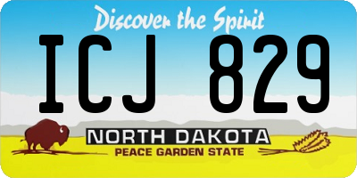 ND license plate ICJ829