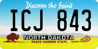 ND license plate ICJ843