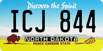 ND license plate ICJ844