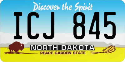 ND license plate ICJ845