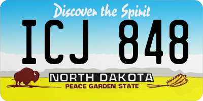 ND license plate ICJ848