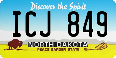 ND license plate ICJ849