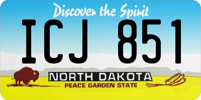 ND license plate ICJ851