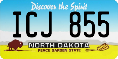 ND license plate ICJ855