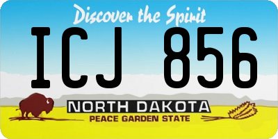 ND license plate ICJ856