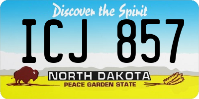 ND license plate ICJ857