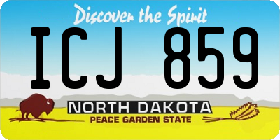 ND license plate ICJ859