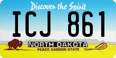 ND license plate ICJ861