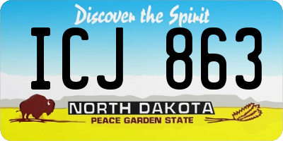 ND license plate ICJ863