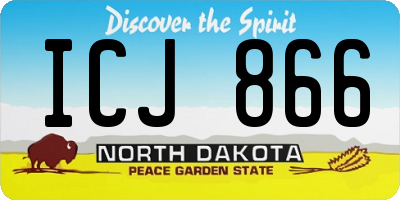 ND license plate ICJ866