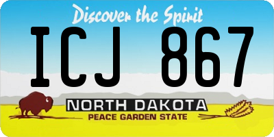 ND license plate ICJ867
