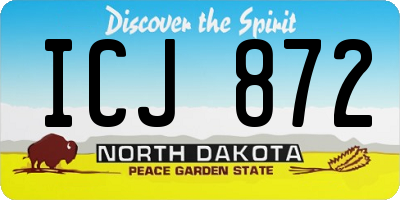 ND license plate ICJ872