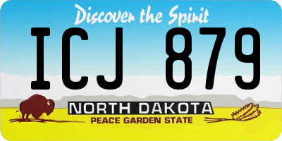 ND license plate ICJ879