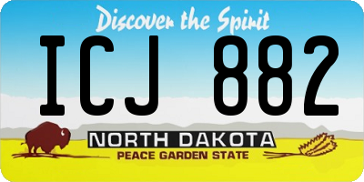 ND license plate ICJ882