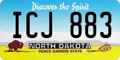 ND license plate ICJ883