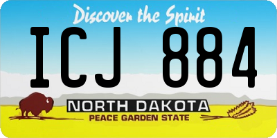 ND license plate ICJ884