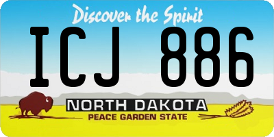ND license plate ICJ886