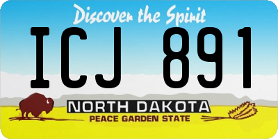 ND license plate ICJ891