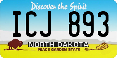 ND license plate ICJ893